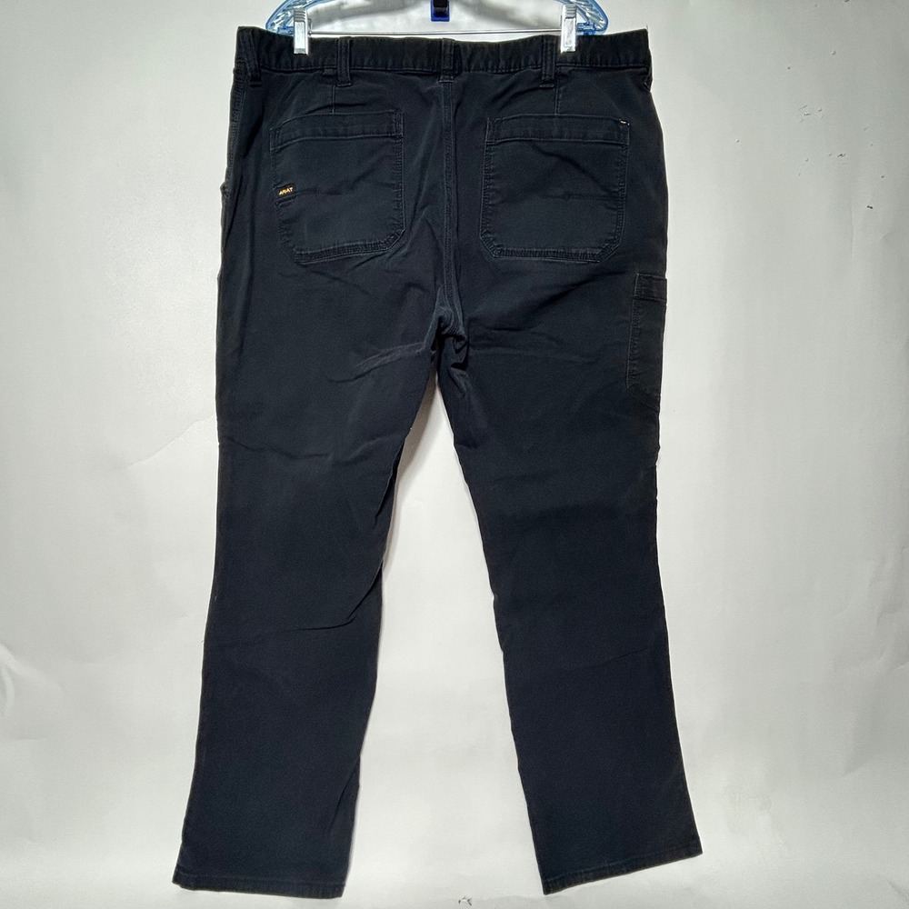 Ariat Rebar M4 Work Pants Mens 40/34 Black Relaxed Straight Canvas Utility Work - Picture 2 of 11